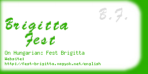 brigitta fest business card